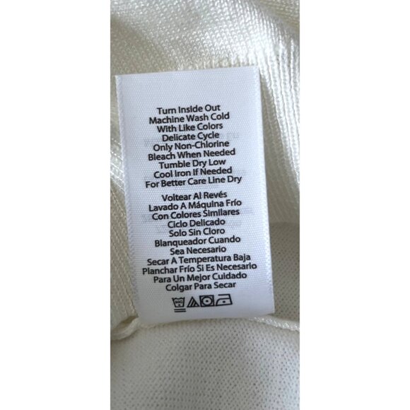 Juicy Couture Angel Womens Ivory Knit Crop Top With Rhinestone Detail Medium - Picture 12 of 14